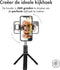 iMoshion 3 in 1 Selfie Stick - Selfie LED-lamp met Statief - Tripod - Ringlamp met 27 lichtstanden en afstandsbediening - Universele Selfie Stick voor Samsung en iPhone - 67 cm