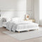 vidaXL - Bedframe - bewerkt - hout - wit - 120x190 - cm