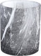 PTMD Marmy Black Cement Cilinder Pot Marble Print M