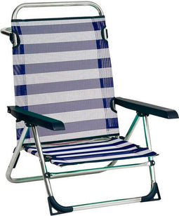 Beach Chair Alco 1 Aluminium Multi-position Foldable 79,5 x 59,5 x 56 cm (79,5 x 59,5 x 56 cm)