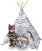 Pets Collection Tipi tent - voor katten/huisdieren - Canvas - 56 x 74 cm