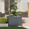 vidaXL - Plantenbak - 100x100x80 - cm - staal - antracietkleurig