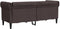 vidaXL - Tweezitsbank - Chesterfield-stijl - stof - donkerbruin