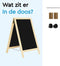 BRASQ Krijtstoepbord - Dubbelzijdig - Weerbestendig - Blank 75x135 CM