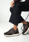 Mexx Juju Humper - Sneaker - Leer - Zwart/Bruin - Maat 39