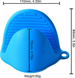 Hittebestendige Siliconen Ovenwanten - Antislip-Blauw
