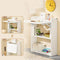 SoBuy FWT92-W - Opklapbaar Bureau - Multifunctioneel Werkstation met Opbergplanken - Wit - 64x58x82 cm