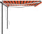 vidaXL - Luifel - automatisch - met - LED - en - windsensor - 5x3 - m - oranje - en - bruin