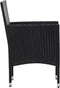 vidaXL - 4-delige - Loungeset - met - kussens - poly - rattan - zwart