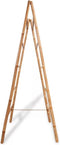 vidaXL - Dubbele - handdoekenladder - met - 5 - tredes - 50x160 - cm - bamboe