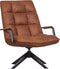 WOOOD Jouke Draaifauteuil - Kunstleer - Cognac - 96x70x85