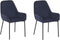 Set van 2 eetkamerstoelen LOVERNA Corduroy Donkerblauw