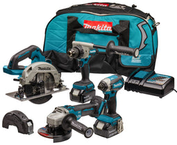 Makita DLX4156TX1 Accu Combiset 4-delig 18V 5.0Ah in Tas