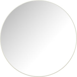 J-Line spiegel Rond - glas/metaal - wit - large - Ø 90 cm