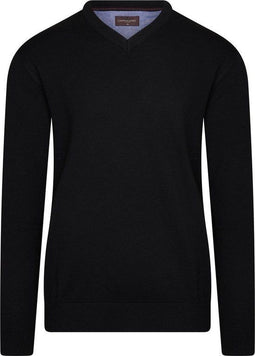 Cappuccino Italia - Heren Truien Pullover Zwart - Zwart - Maat XL