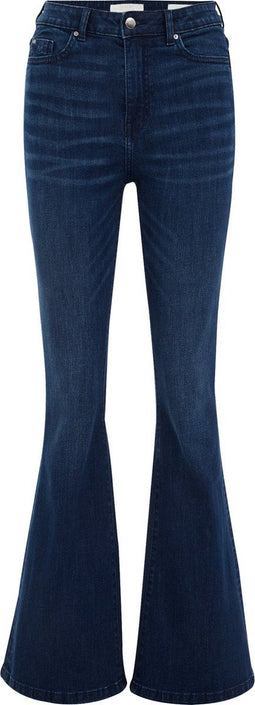 WE Fashion - High Rise Flared Jeans - Super Stretch - Blue Ridge