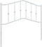 vidaXL - Hoofdbord - 100 - cm - metaal - wit