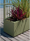 Ethica rechthoekige - Bloembak - 80 cm - Met groen traliewerk