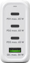 Goobay 64822 - Thuislader - 3x USB-C PD 1x USB-A QC - 68W - Wit