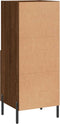 vidaXL - Dressoir - 34,5x34x90 - cm - bewerkt - hout - bruin - eikenkleur