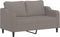 vidaXL - Tweezitsbank - 140 - cm - stof - taupe