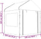vidaXL - Prieel - met - dak - 20,07x2,28x2,69 - m - polyetheen - wit
