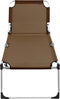 vidaXL - Ligbed - extra - hoog - inklapbaar - senior - aluminium - bruin