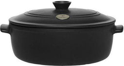 Emile Henry Flame Kookpan - Ovaal - 33,5 x 26,5 cm - Zwart