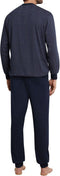 Schiesser Heren Pyjama - Lange broek - 100% Katoen - Donkerblauw