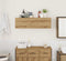 vidaXL - Badkamerwandkast - 100x25x30cm - bewerkt - hout - artisanaal - eikenkleur