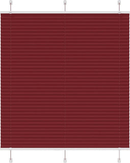 vidaXL - Plissé - rolgordijn - 120x100cm - stofbreedte - 119,4cm - bordeauxrood