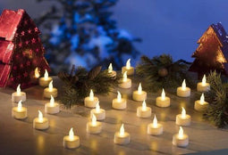 LED-Theelichtjes - Box 24 stuks - Timer 6 uur - Warmwit
