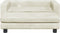 vidaXL - Hondenmand - met - verlengstuk - 100x50x30 - cm - fluweel - crèmekleurig