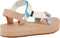 TEVA Midform Universal - Wandelsandalen - Klittenbandsluiting 3 cm plateauzool - Beige/Wit/Blauw