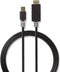 Nedis Mini DisplayPort-Kabel - DisplayPort 1.2 - Mini-DisplayPort Male - HDMI Connector - 21.6 Gbps - Verguld - 2.00 m - Rond - PVC - Antraciet - Window Box