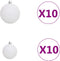 vidaXL - Kunstkerstboom - met - 300 - LED's - kerstballen - en - sneeuw - 210 - cm