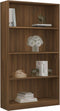 vidaXL - Boekenkast - met - 4 - schappen - 80x24x142 - cm - hout - bruin - eikenkleur