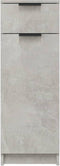 vidaXL - Badkamerkast - 32x34x90 - cm - bewerkt - hout - betongrijs