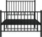 vidaXL - Bedframe - met - hoofd- - en - voeteneinde - metaal - zwart - 90x190 - cm