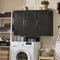 SoBuy FRG231-L-SCH - Hangkast - 2 Deuren 3 Opbergvakken - Zwart - 90x60x30 cm