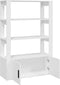 vidaXL - Dressoir - 80x30x119,5 - cm - bewerkt - hout - wit
