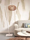 GOOD&MOJO Vloerlamp Madeira - Bamboe Wit/Rotan - 74x48x176cm - Modern - Staande lampen voor Woonkamer - Slaapkamer