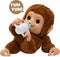 Little Live Pets - My Baby Monkey Mango - Interactieve Knuffelaap met 50+ geluiden en reacties - Bruin