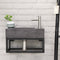 Differnz Bombai black - Natuurstenen wasbak - 40 x 22 x 9 cm - Antraciet