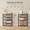 WOLTU Organizer schoenenrek - 4 niveaus - licht eiken en zwart - 63 x 83 x 30 cm