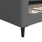 vidaXL - Slaapbank - 100x200 - cm - stof - donkergrijs