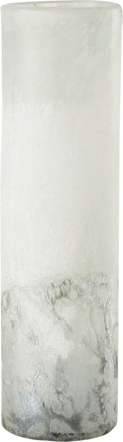 J-Line vaas Scavo Cilinder - glas - grijs - large - 40 cm hoog