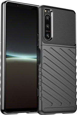 iMoshion Hoesje Geschikt voor Sony Xperia 5 IV Hoesje Siliconen - iMoshion Thunder Backcover - Zwart