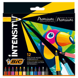 Kleurstift bic intensity premium assorti | Etui a 12 stuk