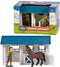 Dutch Farm Paardenstal met Figuur en Paard
